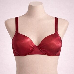 Victoria's Secret Lustrous Red Bra